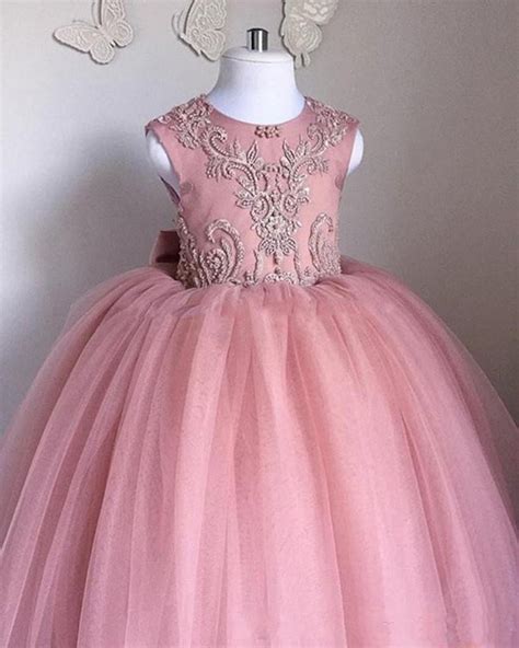 blush pink new 2019 flower girl dresses for weddings party ball gown