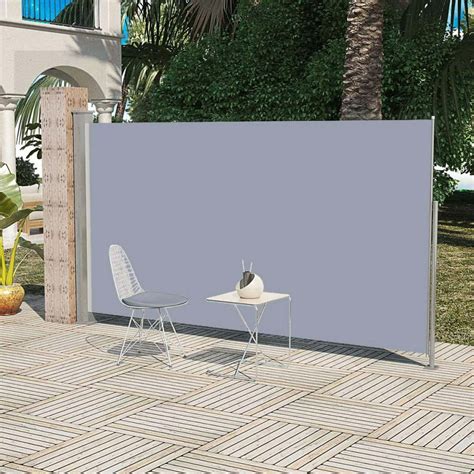 retractable side awning patio double folding side screen divider outdoor sunscreen awning