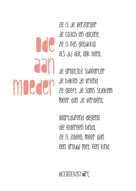 moederdag kaart gedicht ode aan moeder kaartjego