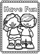 Coloring Friendship Pages Set Preview School sketch template