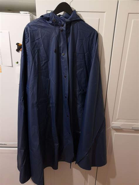 blue raincape rain wear jackets athletic jacket