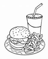 Coloring Pages Food Junk Getcolorings sketch template