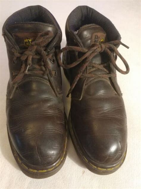 dr  martens air wair ankle boots    uk england black leather chukka   sale