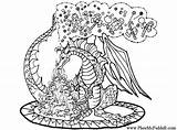 Dragon Coloring Pages Detailed Sprite Christmas Winter Fantasy Evil Realistic Getdrawings Fenech Selina Adult Color Adults Printable Popular Getcolorings Fairy sketch template