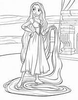 Coloring Rapunzel Pages Printable Print sketch template