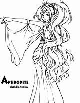 Aphrodite Greek Kidsplaycolor Mythologie Hephaestus sketch template