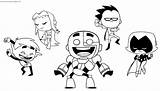 Titanes Titans Jovenes Accion Jóvenes Animados sketch template
