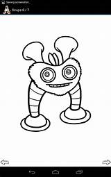 Monsters Wubbox Msm Shout Coloringbook Sining sketch template