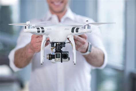 talented drone maker  showing  work stock photo image  device digital
