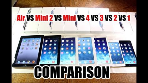Ipad Air Vs Mini 2 Vs Mini Vs 4 Vs 3 Vs 2 Vs 1 Speed Comparison Test