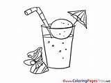 Cocktail Colouring Coloring Sheet Title sketch template