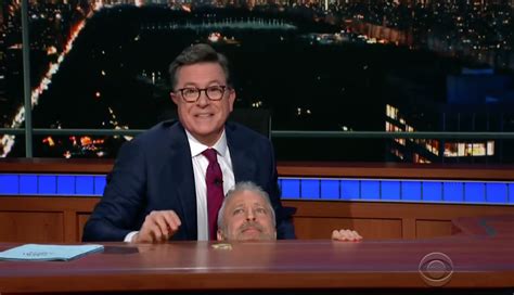 jon stewart makes an appearance on the late show from