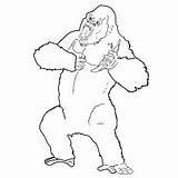 Mewarnai Godzilla Getcolorings Gorilla Terbaik sketch template
