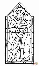 Stained Mother Coloriage Colorir Vitraux Madonna Vetrata Supercoloring Vitral Bambino Vidrieras Virgin Vitrail Imprimer Vierge Imprimir Colorier Stampare Cathedrale Bourges sketch template