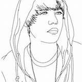 Bieber Justin Coloring Hoodie Wearing Netart sketch template