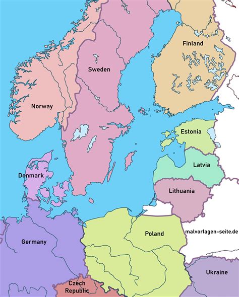 tolle baltikum landkarte baltische staaten