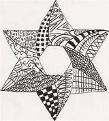 Zentangle Star Patterns Zentangles David Jewish Drawings Uploaded User sketch template