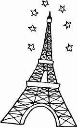 Eiffel Tower Outline Drawing Coloring Kids Paris Pages Printable Cartoon Clipartmag Clipart Getdrawings sketch template