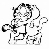 Garfield Pages Coloring Para Colorear Dancing 為孩子的色頁 Bailando sketch template