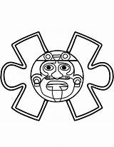 Aztec Azteca Calendario Dibujo Piedra Quetzalcoatl sketch template