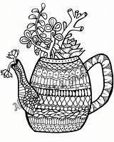 Teapot Planter sketch template