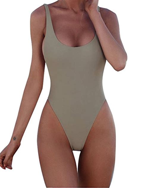 sayfut sexy women  piece swimsuits soild color swimwear bathing suit