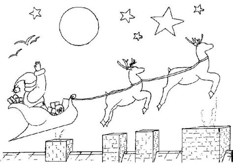 santa sleigh  reindeer coloring pages santa sleigh  reindeer