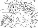 Mewarnai Singa Untuk sketch template