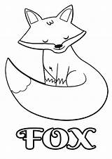Fox Coloring Cartoon Text Pages Printable Book Color Bubakids Animal Colouring Kids Print Choose Board sketch template