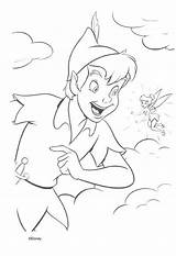 Pan Peter Tinkerbell Coloring Pages Color Disney Printable Colouring Print Hellokids Fairy Tinker Bell Para sketch template
