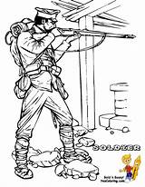 Coloring Army War Soldier Pages Colouring Yescoloring Allied Popular Color Civil sketch template