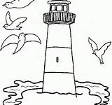 Lighthouses sketch template