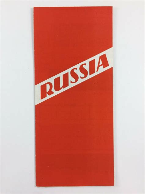 A Red And White Poster With The Word Russian On It S Side Against A