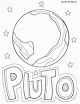 Pluto Coloring Dwarf Planets Classroomdoodles sketch template