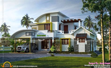 modern house exterior kerala home design  floor plans  dream