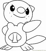 Oshawott Sonriendo Pokémon Coloringpages101 Colorironline Pikachu Tepig sketch template