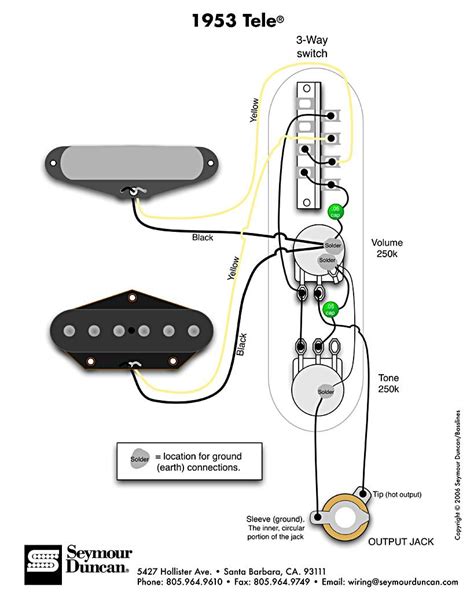 tele wiring diagram seymour duncan telecaster custom guitar building telecaster