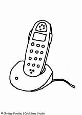 Telephone Coloring Pages Edupics Kids Popular sketch template