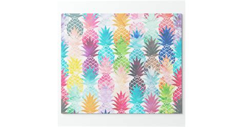 hawaiian pineapple pattern tropical watercolor wrapping paper zazzle