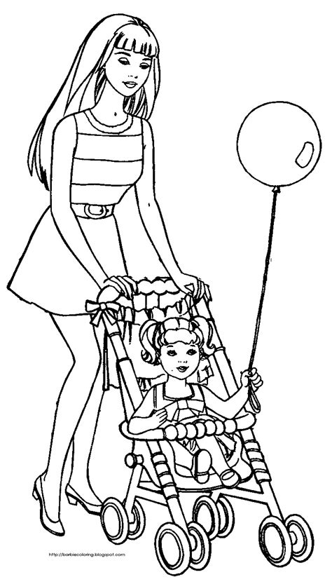 top  barbie coloring pages  girls home family style  art ideas