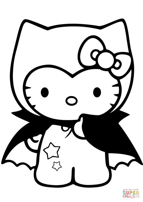 kitty dracula coloring page  printable coloring pages