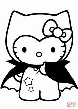 Kitty Hello Coloring Pages Dracula Color Printable Print Costume Kids Supercoloring Drawing Cartoon Categories sketch template