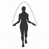 Rope Silhouette Jumping Female Transparent Svg Vector Vexels Silhouettes Gym Icons Fitness Sport sketch template
