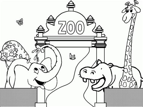 zoo coloring pages printable  kids