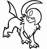 Absol Coloring Pokemon Pages Mega Lineart Deviantart Colouring Template Sheets Printable Skitty Drawing Getcolorings Color sketch template