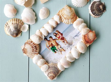 seashell picture frame tutorial thatsweetgift