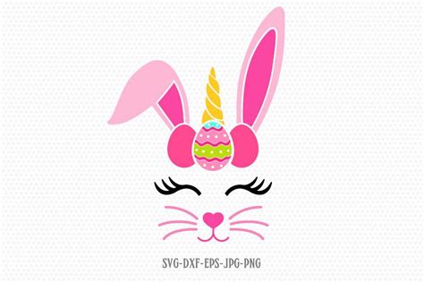 easter bunny unicorn svg