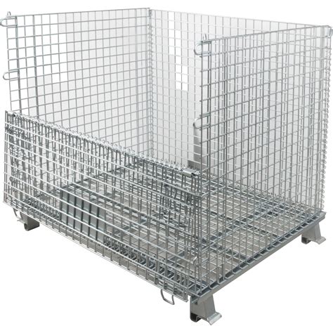 kleton collapsible wire container 40 w x 48 d x 42 h 4000 lbs