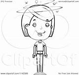 Drunk Adolescent Teenage Girl Clipart Cartoon Thoman Cory Outlined Coloring Vector 2021 sketch template