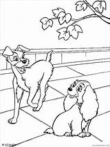 Tramp Coloring4free Chiens sketch template